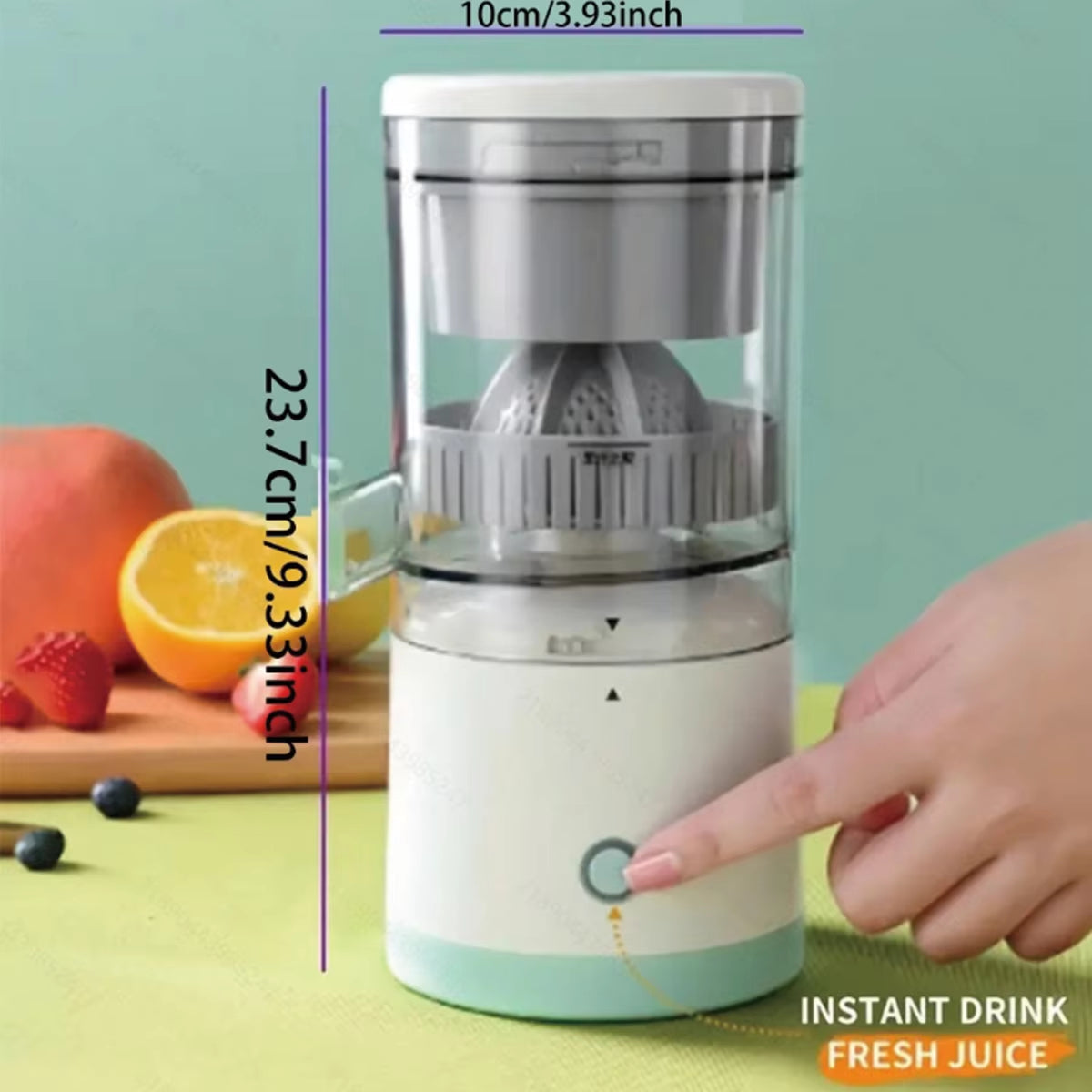 Electric Citrus Juicer Cup with USB Charging - Fresh Fruit Blender and Separator for Kitchen Use