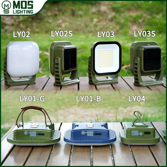 MOSLIGHTING 13,500mAh Solar-Powered Portable Camping Lamp - Outdoor Spotlight and Emergency Flashlight with Fast Rechargeable Magnetic Work Light - InnoDeviceHub