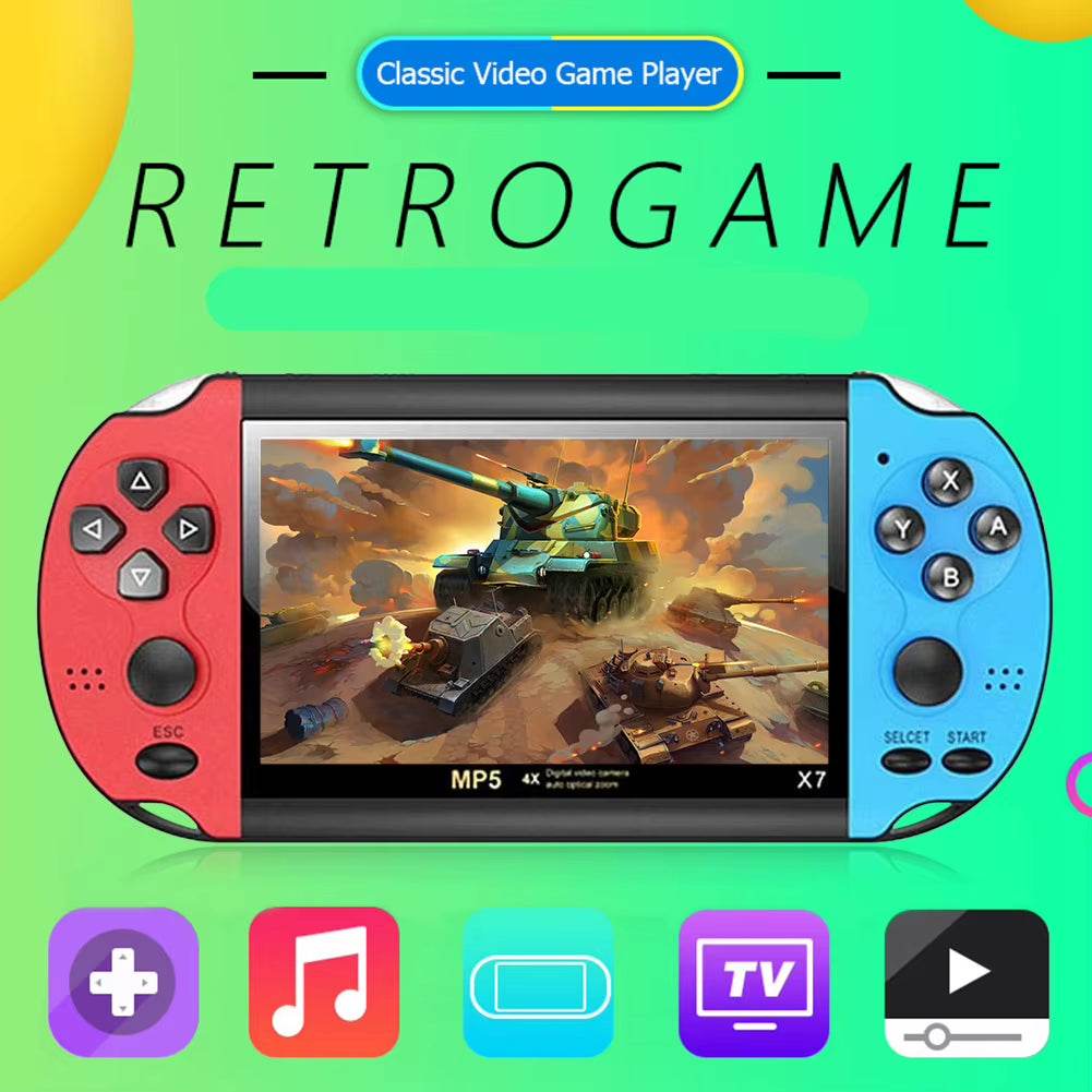 Portable Retro Video Game Console - Mini Handheld Arcade Emulator with Smart Gamepad