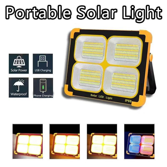 Rechargeable Portable Solar LED Lantern - Outdoor Camping Floodlight and Emergency Light