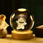 3D Crystal Ball Night Light Featuring Pikachu, Doraemon, and Hello Kitty - Laser Carved Planet Design for Children’s Gifts