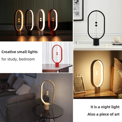 Magnetic Levitation LED Night Light – Modern Balance Lamp with USB Power for Bedroom, Desk & Home Decor