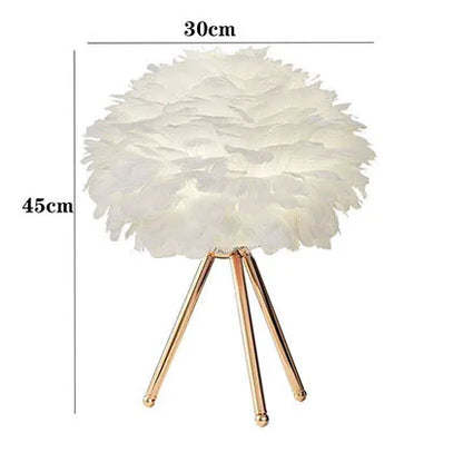 Modern Feather LED Table Lamp – Elegant Bedside & Decorative Lighting