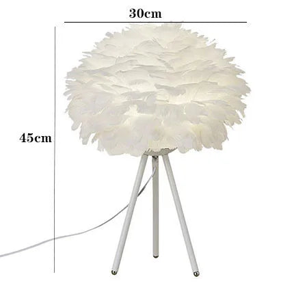 Modern Feather LED Table Lamp – Elegant Bedside & Decorative Lighting