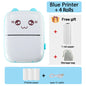 Wireless Mini Thermal Printer - 200 DPI Bluetooth Label and Photo Printer with USB Cable, Portable Design