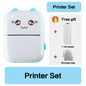 Wireless Mini Thermal Printer - 200 DPI Bluetooth Label and Photo Printer with USB Cable, Portable Design