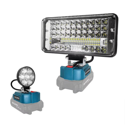 Cordless LED Jobsite Work Light - Spotlight Tool Compatible with Makita 18V Battery (Battery Not Included) - InnoDeviceHub