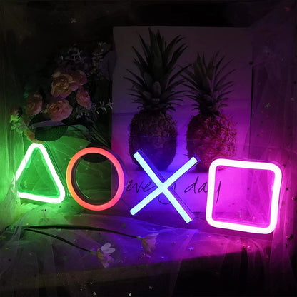 Custom Neon Game Icon Wall Light - LED Atmosphere Lamp for PlayStation, Bar, Club, and Room Decor