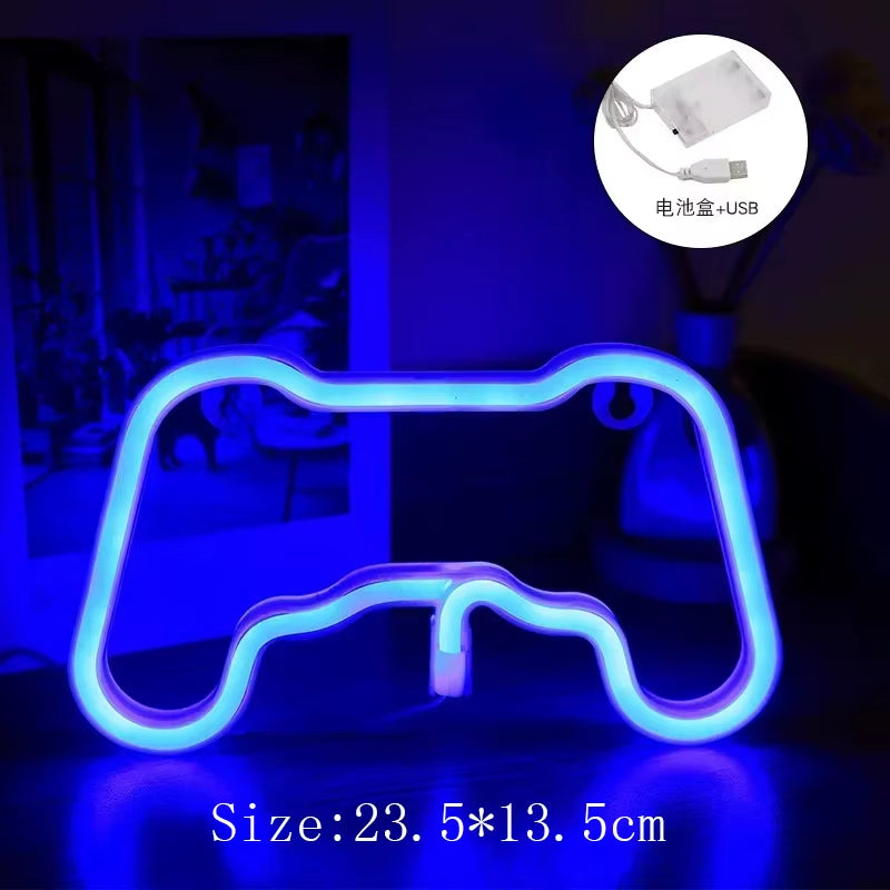 Custom Neon Game Icon Wall Light - LED Atmosphere Lamp for PlayStation, Bar, Club, and Room Decor