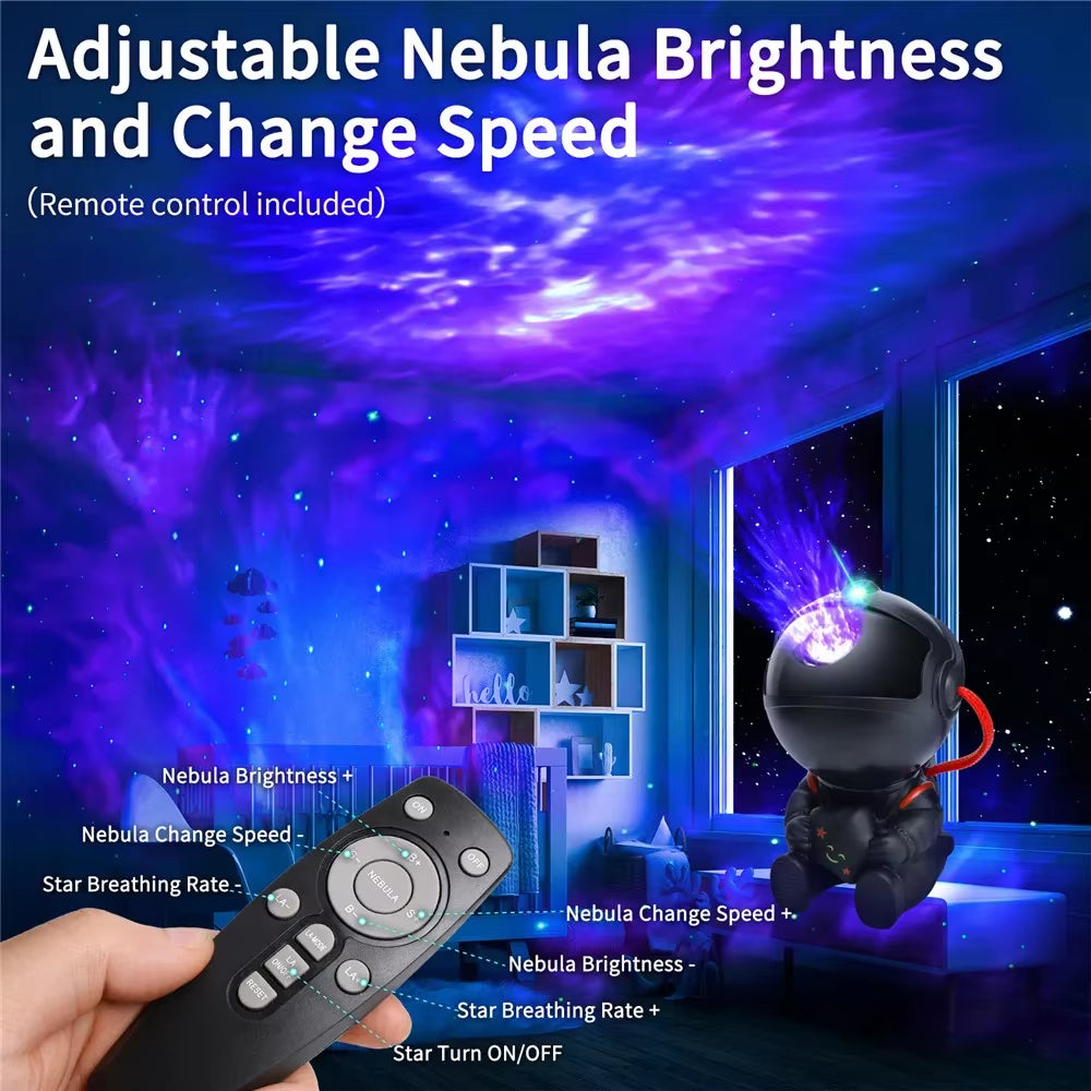 Galaxy LED Night Light Projector - Astronaut Design for Home Décor and Children's Gifts